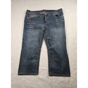 Seven Jeans Capri qWomen's Size 20 Plus Size  Denim Embroidered Pockets